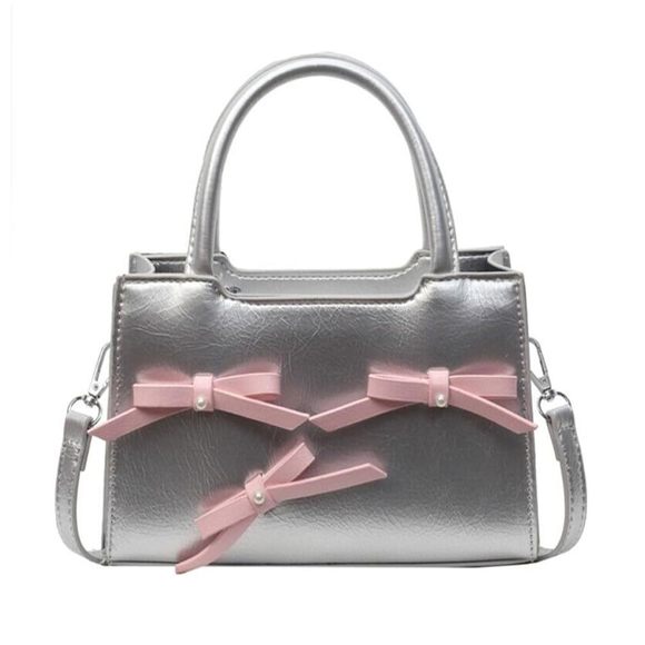 Cute Bow Purse Small Top Handle Crossbody Handbags Trendy Leather >:) - Picture 1 of 6
